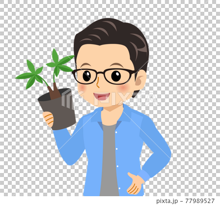 メガネを掛けた爽やかな青年 77989527