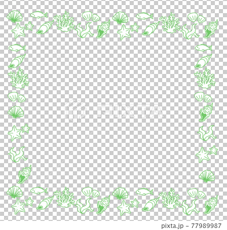Sea item green 01 square frame Sea item green 01 square frame 77989987