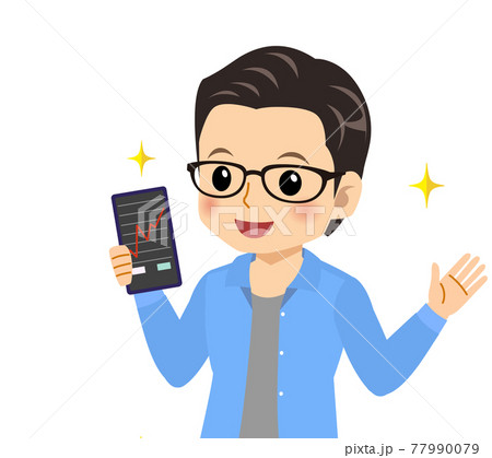 メガネを掛けた爽やかな青年 メガネを掛けた爽やかな青年 77990079