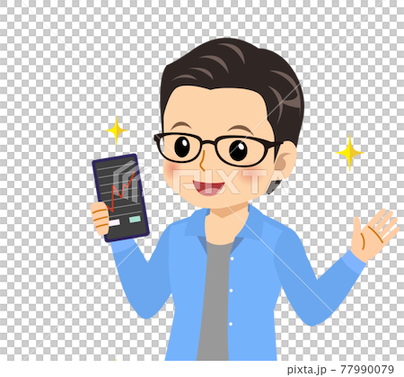 メガネを掛けた爽やかな青年 メガネを掛けた爽やかな青年 77990079