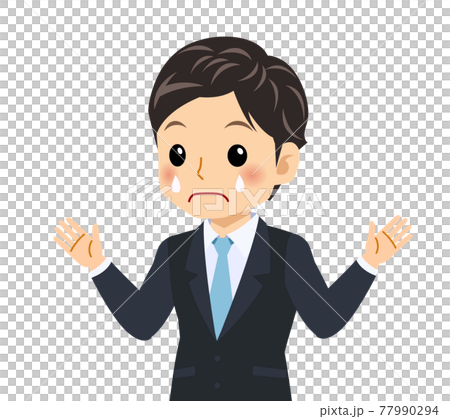 フレッシュなスーツを着た若い男性 77990294