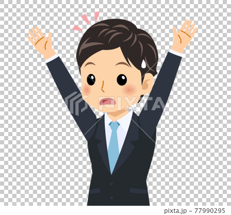 フレッシュなスーツを着た若い男性 77990295