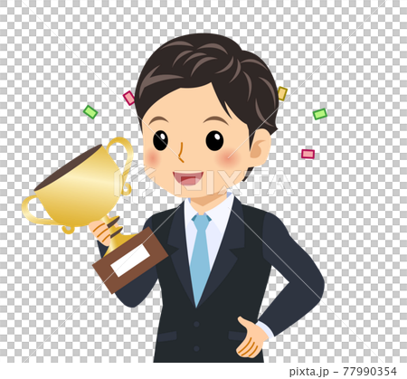 フレッシュなスーツを着た若い男性 フレッシュなスーツを着た若い男性 77990354
