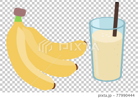 Banana smoothie banana juice illustration Banana smoothie banana juice illustration 77990444
