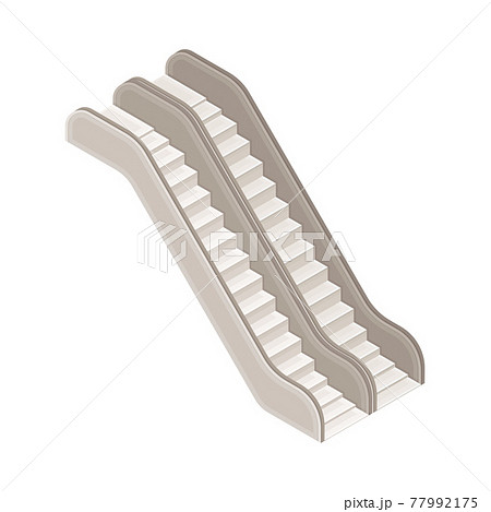 Escalator or Moving Staircase in Metro or Subway as Rapid Transit Urban System Isometric Vector Illustration Escalator or Moving Staircase in Metro or Subway as Rapid Transit Urban System Isometric Vector Illustration 77992175