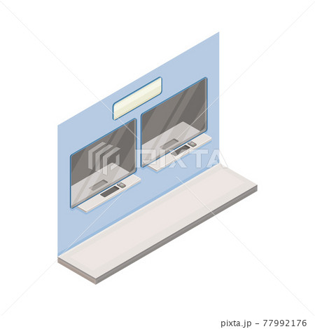 Ticket Window in Metro or Subway as Rapid Transit Urban System Isometric Vector Illustration Ticket Window in Metro or Subway as Rapid Transit Urban System Isometric Vector Illustration 77992176