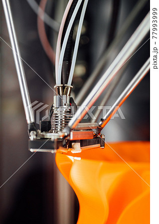 3d printer head, closeup view 3d printer head, closeup view 77993999