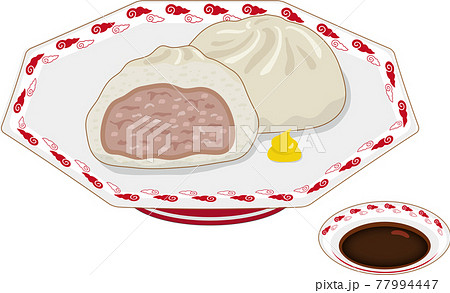 肉まん　皿　タレ付き 77994447