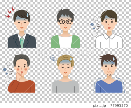 Upset man simple illustration material 77995370