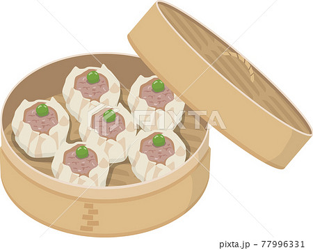 シュウマイ せいろのイラスト素材