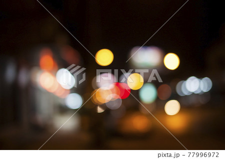 lights of bokeh on black background lights of bokeh on black background 77996972