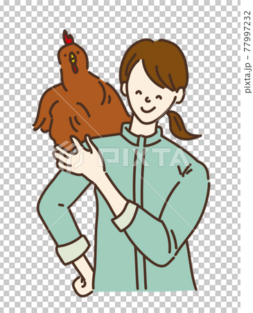 農業女子 畜産女子 養鶏 女性 イラスト 農業女子 畜産女子 養鶏 女性 イラスト 77997232