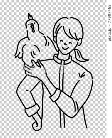 農業女子 畜産女子 養鶏 女性 イラスト 農業女子 畜産女子 養鶏 女性 イラスト 77997468