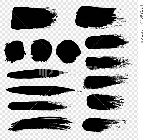 Black Blot Set With Transparent Background 77998124