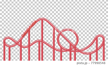 ジェットコースターのイラスト_遊園地 77998548