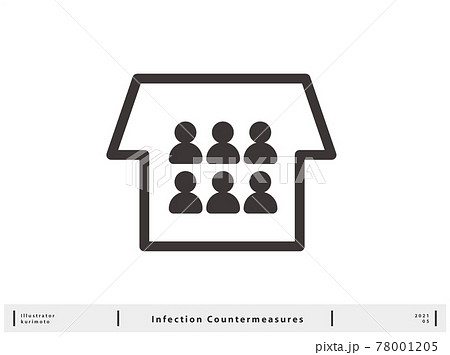 密集 感染症 アイコン シンプル 密集 感染症 アイコン シンプル 78001205