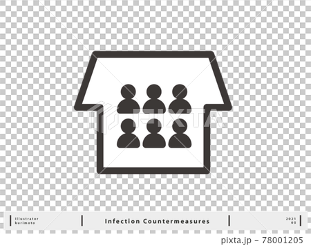 密集 感染症 アイコン シンプル 密集 感染症 アイコン シンプル 78001205