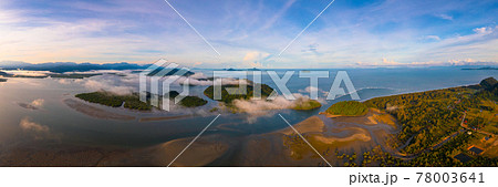 Panorama view of islands in Andaman sea in Ranong province, Thailand Panorama view of islands in Andaman sea in Ranong province, Thailand 78003641