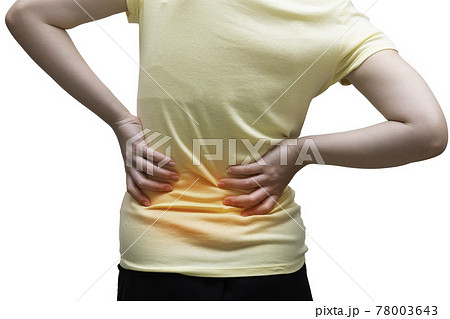 Female having backpain, caused by overworked and office syndrome Female having backpain, caused by overworked and office syndrome 78003643