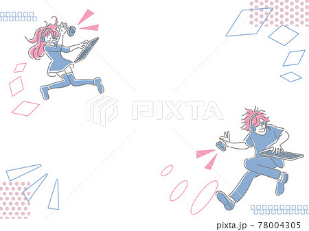 ヘッドセットとマウスとキーボードでゲームをする人物 78004305