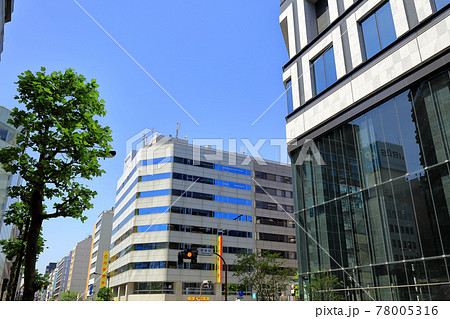 東京　日本橋兜町の都市風景　茅場町交差点付近 78005316