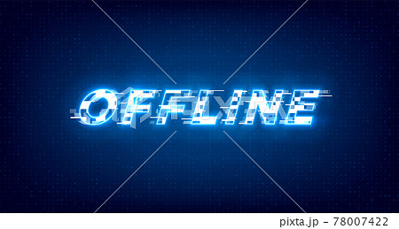 Glitch Offline Twitch Banner Glowing Offline のイラスト素材