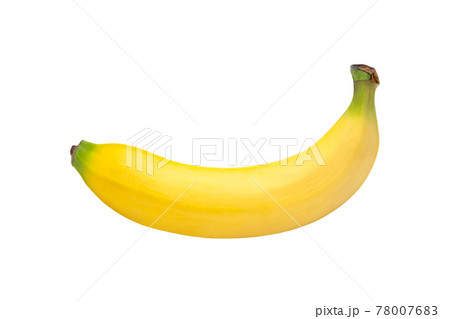 Yellow banana isolated on white background with clipping paths. 78007683