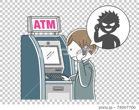 振り込め詐欺の被害にあう人のイラスト 振り込め詐欺の被害にあう人のイラスト 78007700