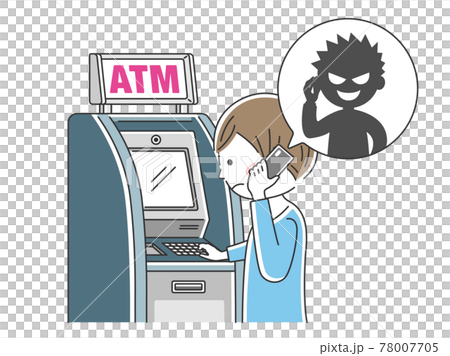 振り込め詐欺の被害にあう人のイラスト 振り込め詐欺の被害にあう人のイラスト 78007705