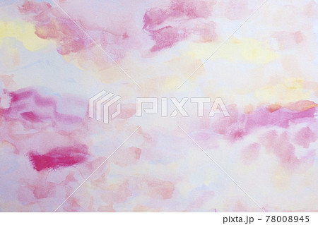 ピンク色水彩模様の背景素材のイラスト素材