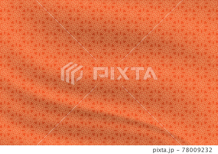 Geometric seamless pattern traditional with silk fabric texture circle overlapping orange background 78009232