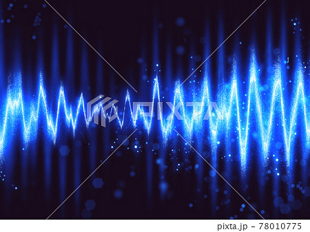 抽象的な青い光の波形 78010775