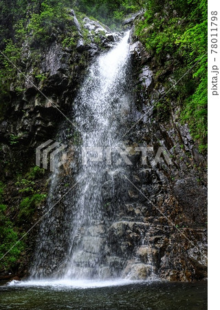 日本秘境百景に選ばれた龍頭峡の二段滝 日本秘境百景に選ばれた龍頭峡の二段滝 78011798
