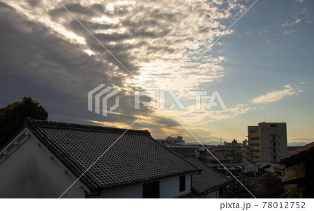 愛知県常滑市の風景 夕方 愛知県常滑市の風景 夕方 78012752