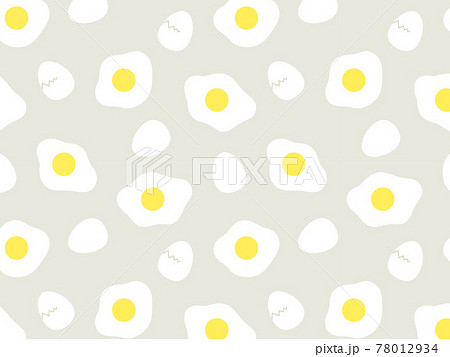 目玉焼き 卵 総柄 シームレスパターンのイラスト素材