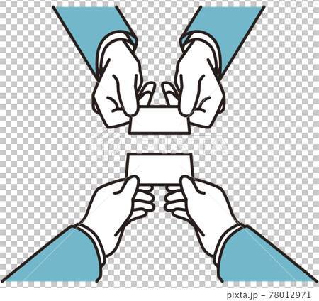シンプル イラスト 名刺交換をするビジネスパーソン シンプル イラスト 名刺交換をするビジネスパーソン 78012971