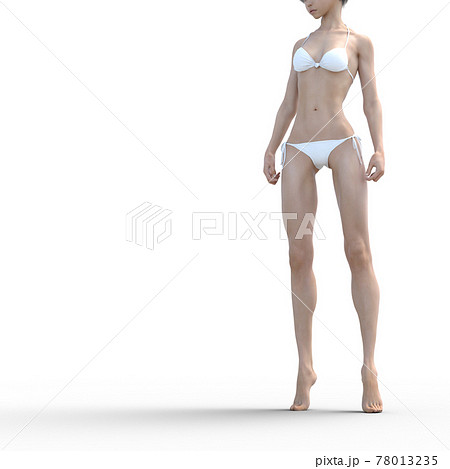白い水着の女性 perming3DCG イラスト素材 白い水着の女性 perming3DCG イラスト素材 78013235