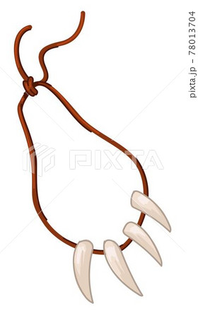 Necklace of fangs or bones, prehistoric jewelry Necklace of fangs or bones, prehistoric jewelry 78013704