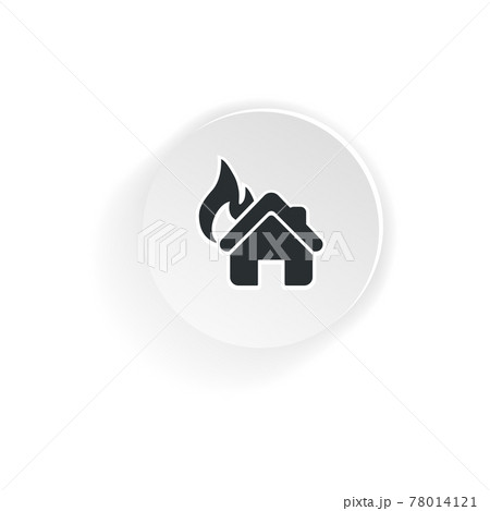 House on fire icon. Preventing Fire. Fire Alarm. Vector on a white background. EPS 10 House on fire icon. Preventing Fire. Fire Alarm. Vector on a white background. EPS 10 78014121