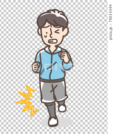 膝を痛める男性 78014344