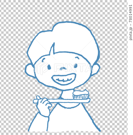 Boy brushing tooth Boy brushing tooth 78014991
