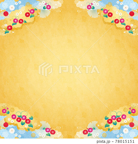 わふう背景素材（朝顔）1 78015151