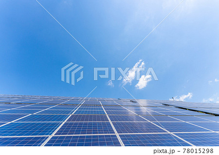太陽光パネル 青空 ecoイメージ 太陽光パネル 青空 ecoイメージ 78015298