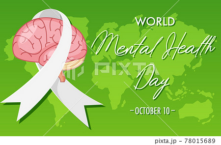 World Mental Health Day banner or logo isolated on white background World Mental Health Day banner or logo isolated on white background 78015689