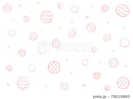 鉛筆で描いた幾何学模様の背景 丸 ピンク 鉛筆で描いた幾何学模様の背景 丸 ピンク 78019860