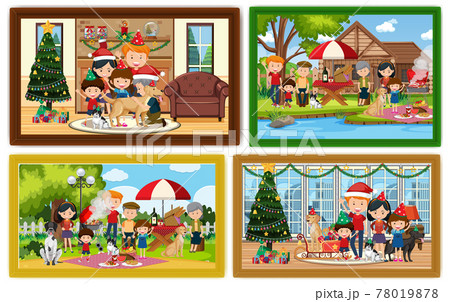 Set of different family photo frames 78019878