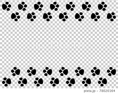 Dog / cat footprint silhouette icon frame Dog / cat footprint silhouette icon frame 78020164