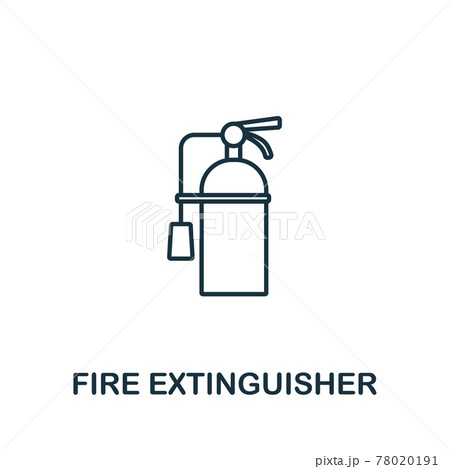 Fire Extinguisher icon from work safety collection. Simple line element Fire Extinguisher symbol for templates, web design and infographics 78020191