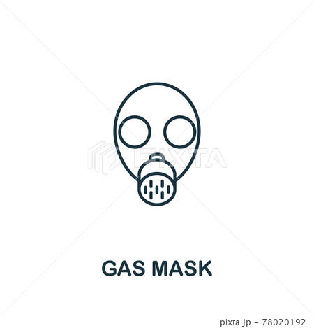 Gas Mask icon from work safety collection. Simple line element Gas Mask symbol for templates, web design and infographics 78020192