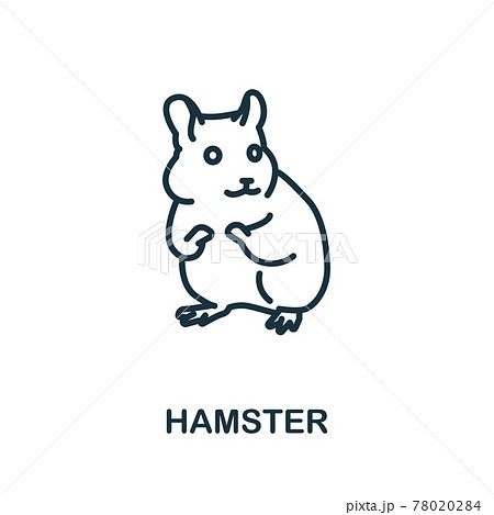 Hamster icon from wild animals collection. Simple line Hamster icon for templates, web design and infographics Hamster icon from wild animals collection. Simple line Hamster icon for templates, web design and infographics 78020284
